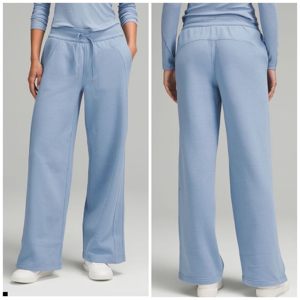 Lululemon Scuba Mid-Rise Wide Leg Pant Blue Willow NWT SIZE XL 💙